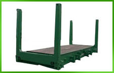 20 ' Flat Rack Container with Four Freestanding Posts