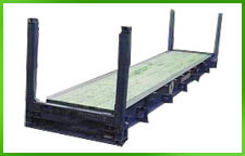 40' Flat Rack Container with Four Freestanding Posts
